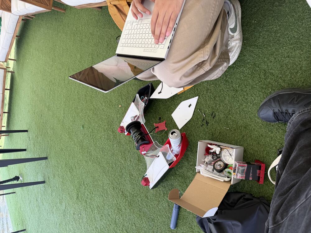 Debugging the boat on a laptop before a field test